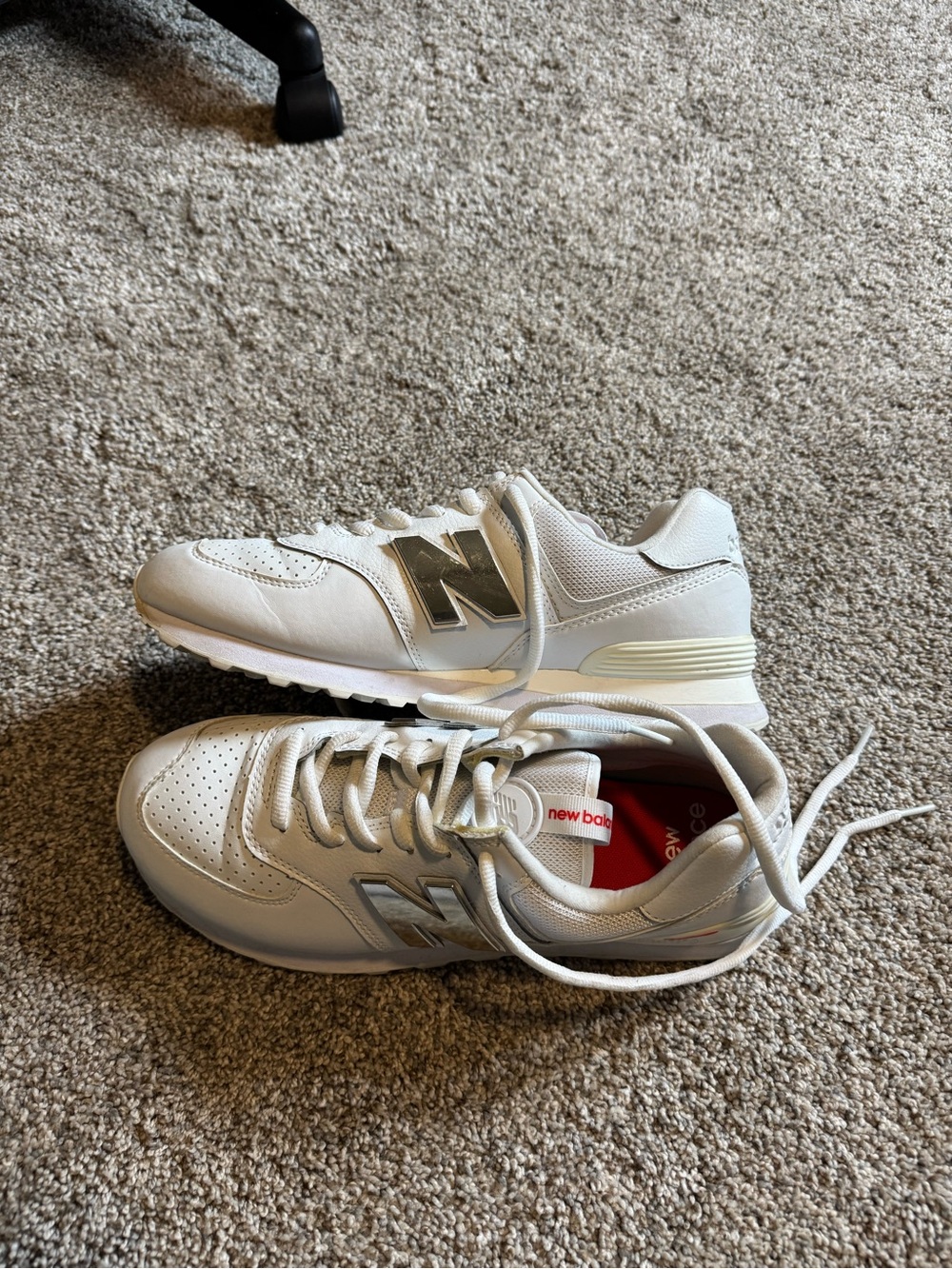 New Balance 574 'Metallic - White Neo Flame'